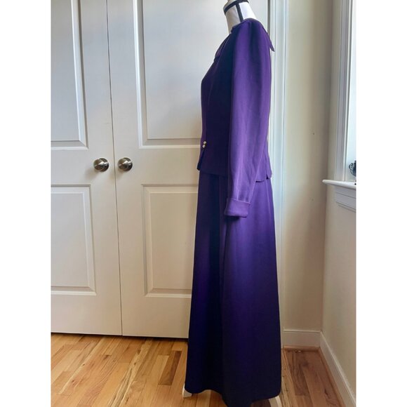 Danny & Nicole New York Purple Two-Piece Skirt Suit - Size 14 - Picture 2 of 8